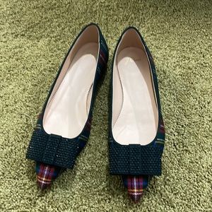 J Crew Plaid Flats